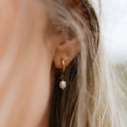 Freshwater Pearl Hoop Earrings