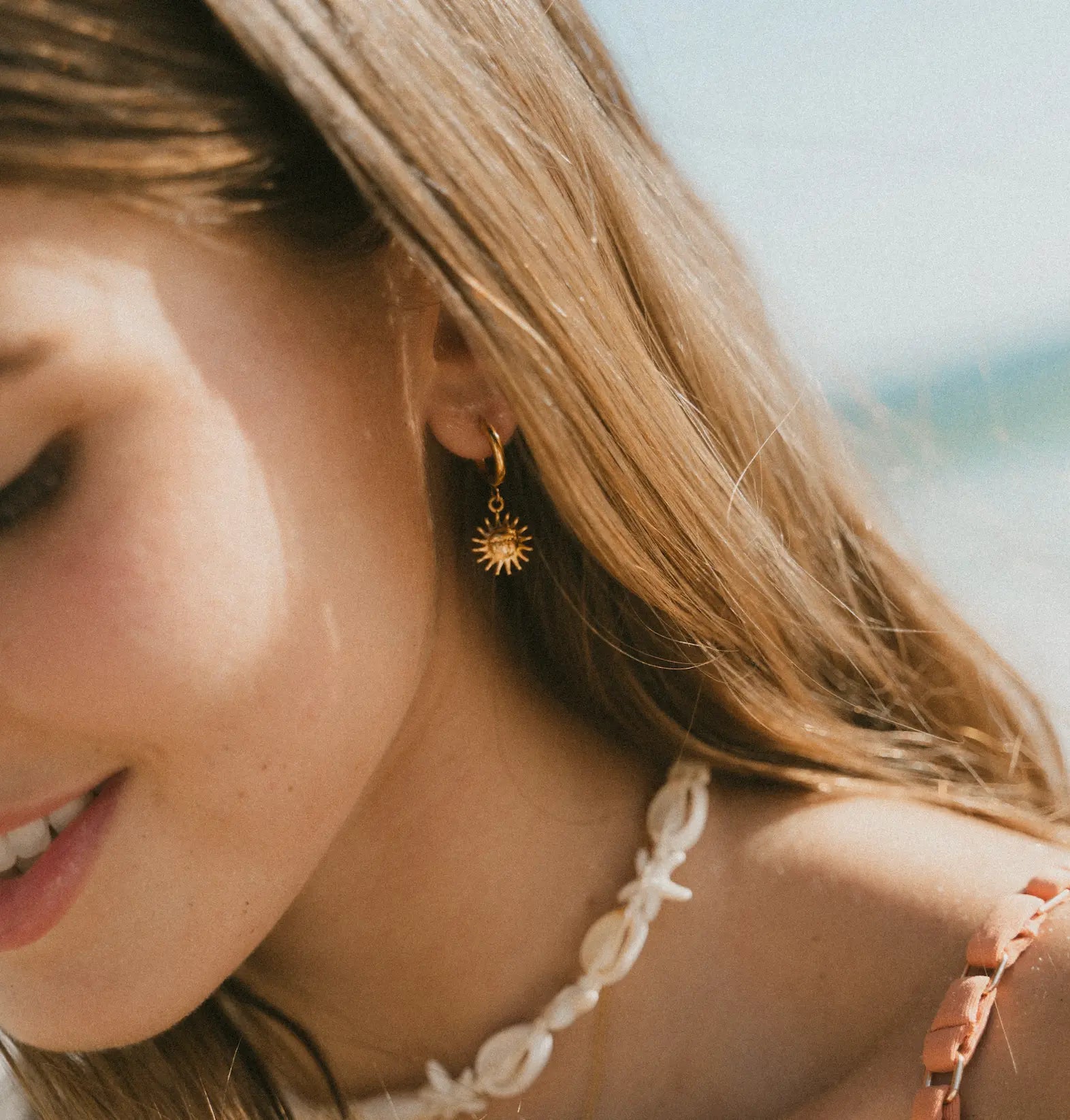 Sun Hoop Waterproof Earrings