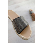 Diamante Slip On Sandals