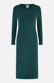 Yumi Green Sparkle Knit Midi Jumper Dress