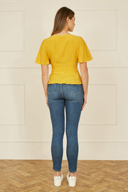 Yumi Yellow Button Up Top