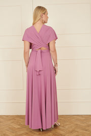 Yumi Pink Jersey Stretch Multiway Midi Dress
