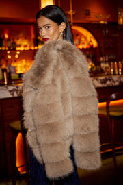 Yumi Coffee Luxe Faur Fur Coat