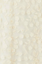 Yumi Ivory Long Sleeve Floral Applique Tunic