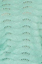 Yumi Aqua Wave Metallic Thread Relaxed Jumper