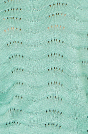 Yumi Aqua Wave Metallic Thread Relaxed Jumper