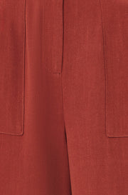 Yumi Brown Linen Mix Trousers