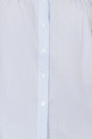 Yumi Blue Stripe Shirt With Lace Detail