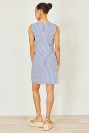 Yumi Navy Stripe Cotton Shift Dress
