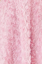 Yumi Pink Applique Floral Skater Dress