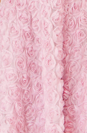 Yumi Pink Applique Floral Skater Dress