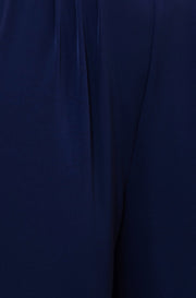Yumi Navy Buckle Jumpsuit With Twist Knot Detail