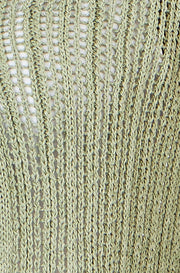 Yumi Green Tie Front Pointelle Cardigan