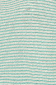 Yumi Sea Green Knitted Stripe Relaxed Jumper