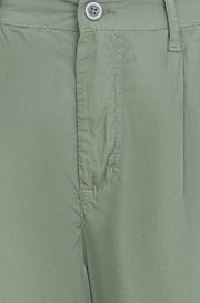 Yumi Khaki Cotton Canvas Chino Trousers