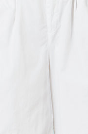 Yumi White Cotton Bermuda Shorts
