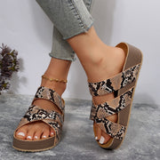 Women's Woven Cross-Strap Platform Sandals - Summer Beach Slippers | Flat Comfort Slides