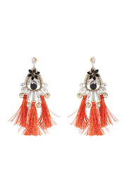 Louche Clare Jewel and Tassel Earrings