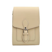 Handmade Leather Festival Phone Bag - Cream