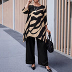 Summer Women's Plus-size Casual Straight-leg Pants Sets