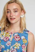 Jalicia Flower Earring White