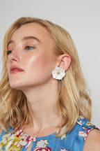 Jalicia Flower Earring White