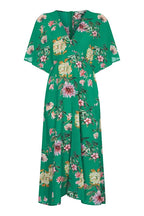 Yumi Green Floral Kimono Midi Dress