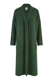Yumi Green Knitted Maxi Cardigan With Pockets
