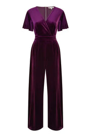 Yumi Purple Jumpsuit With Angel Sleeves