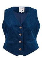 Yumi Teal Cord Waistcoat