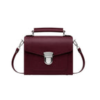 Handmade Leather Sugarcube Handbag - Marsala Red
