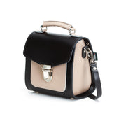 Handmade Leather Sugarcube Handbag - Cafe Noir