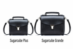 Handmade Leather Sugarcube Handbag - Zebra