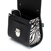 Handmade Leather Sugarcube Handbag - Zebra