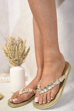 Beautiful Floral Strap Flat Sandals - Elegant, Comfortable, and Versatile
