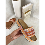 Comfortable and Chic Thick Wedge Heel Braided Platform Sandals