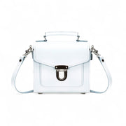 Handmade Leather Sugarcube Handbag - White