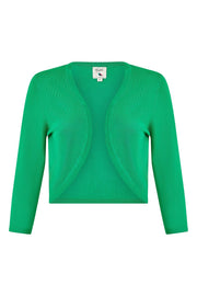 Yumi Green Knitted Curve Bolero